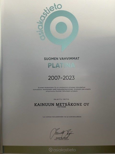 kainuun metäskone suomen vahvimmat platina